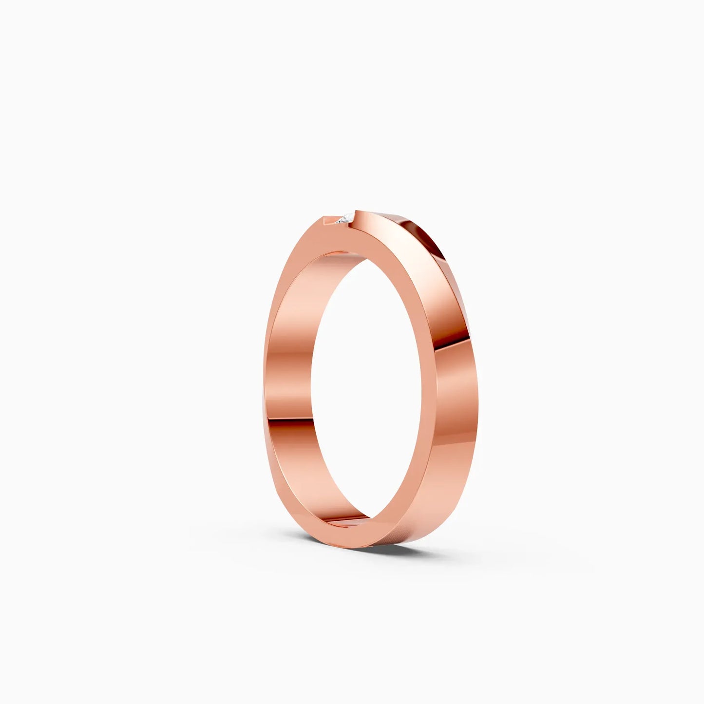 14kt Solitaire Round Lab Diamond Men's Ring