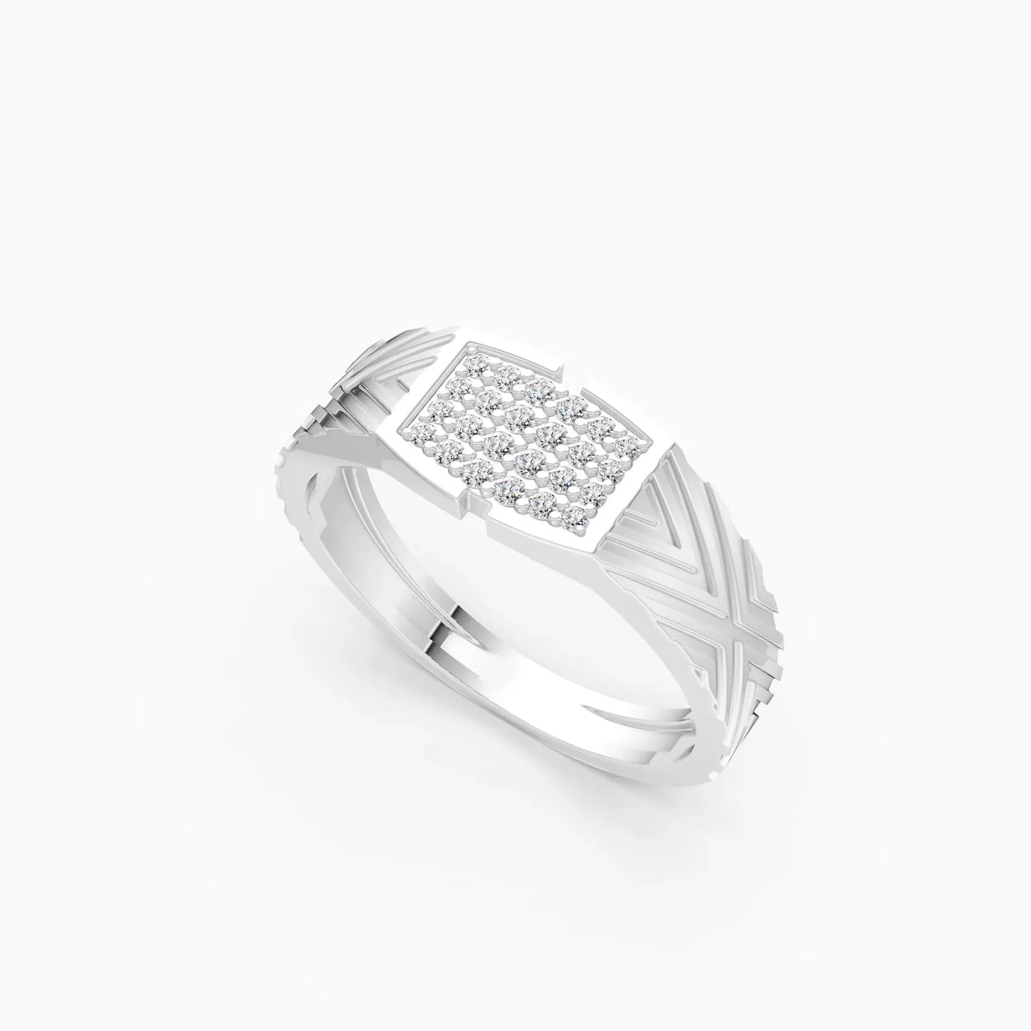 Sparkling Men's Lab Grown Diamond Ring