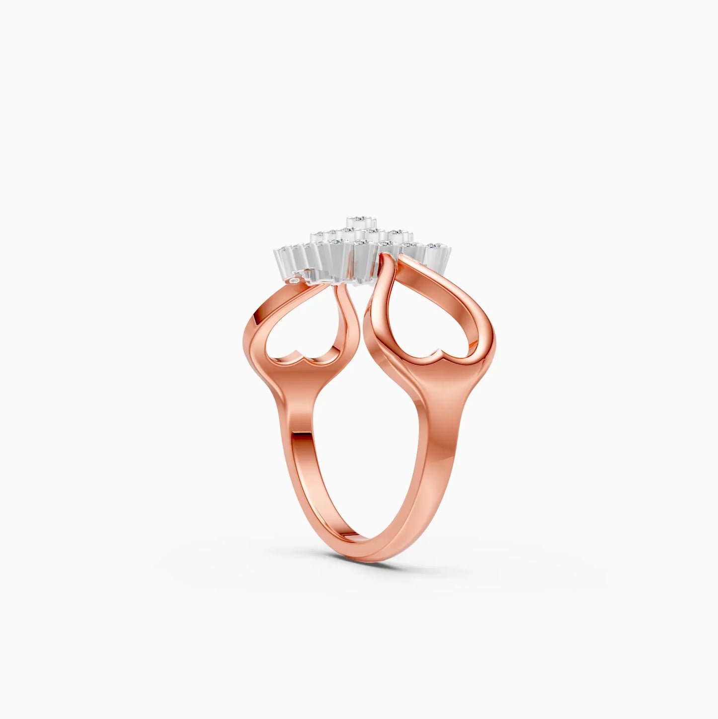 Square Shape Diamond Cluster Impressive Ring