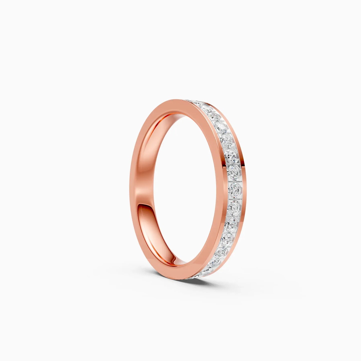 Round Full Eternity Diamond wedding Band