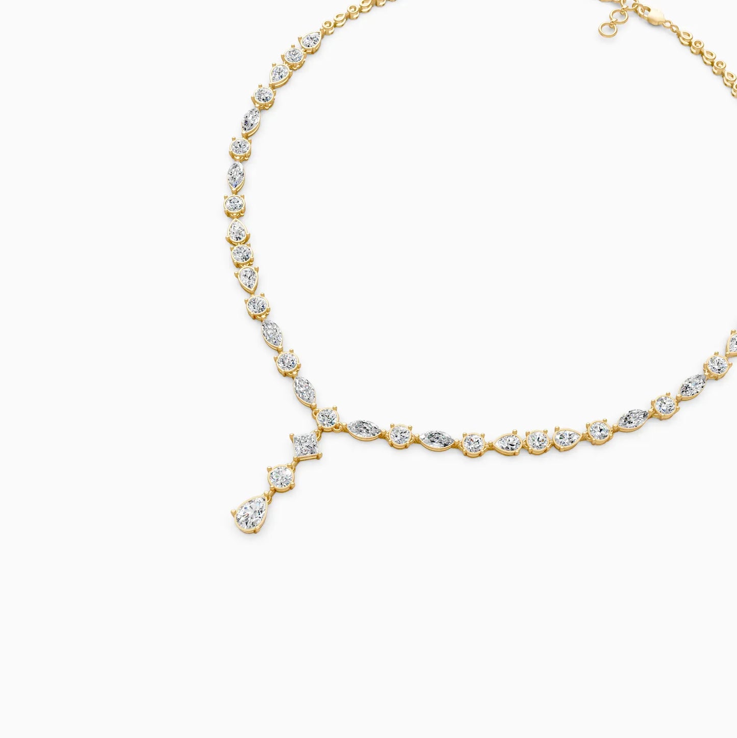 Single Line Multi Stone Lab Diamond Necklace