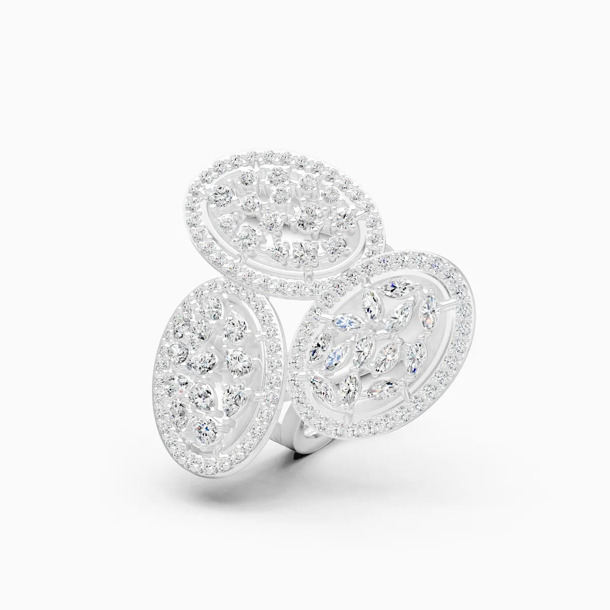 Oval Style Art Deco Cocktail Ring