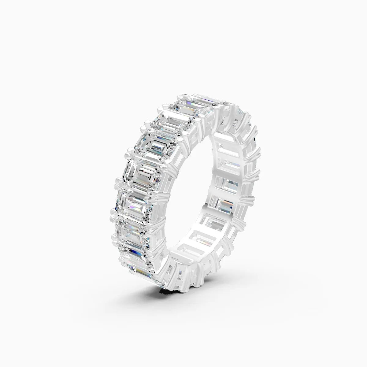 Refined Emerald Cut Eternity Lab Grown Diamond Band