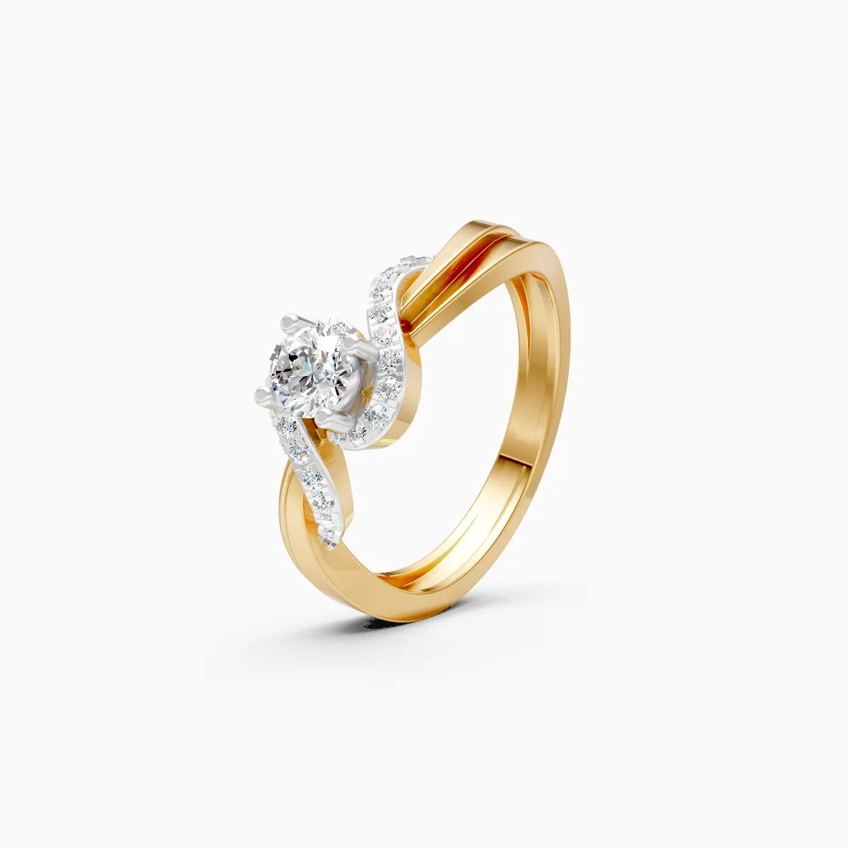 Modern Enchanted Twist Diamond Ring