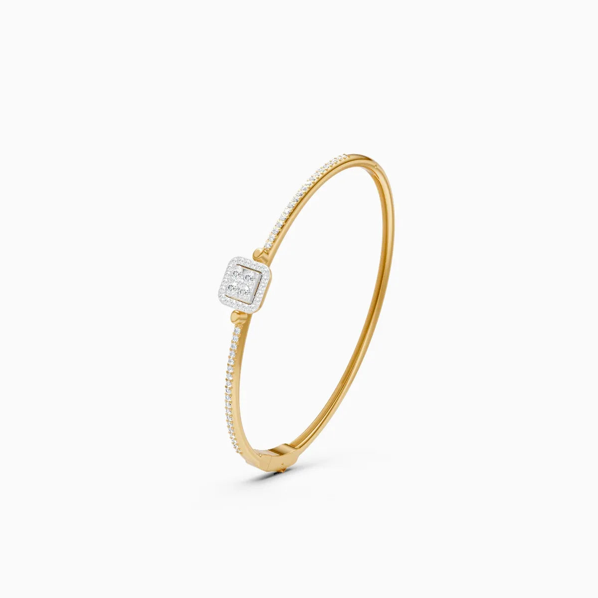 Elegant Square Frame Mini Diamond Bracelet
