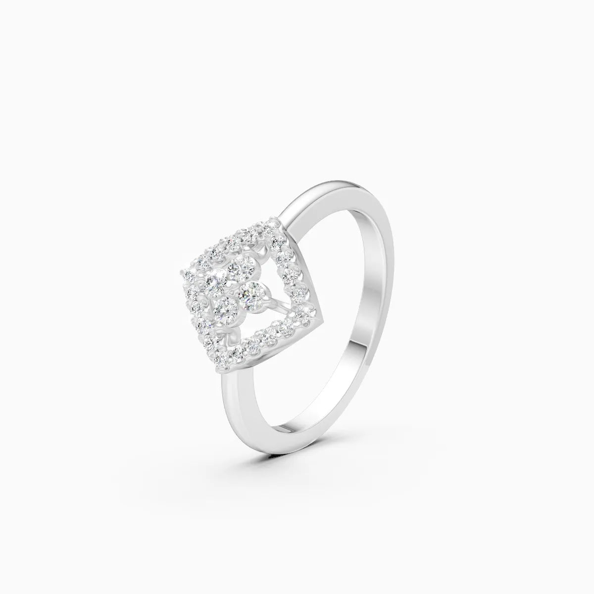 Dainty Square Lab Grown Diamond Ring