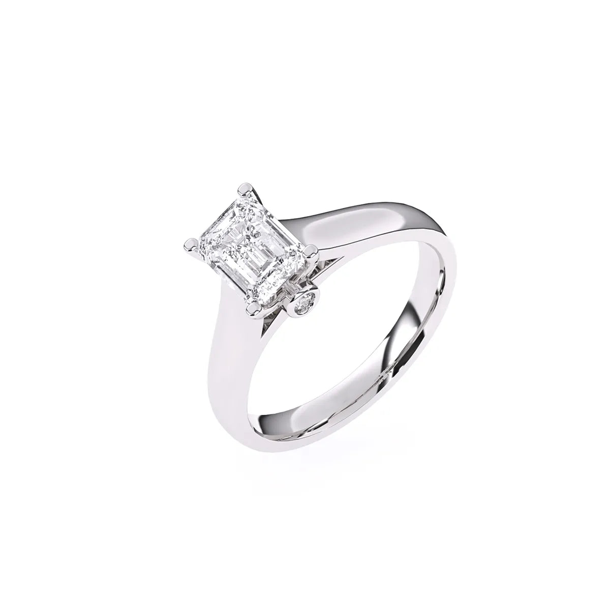 Timeless Four Prong Emerald Diamond Ring