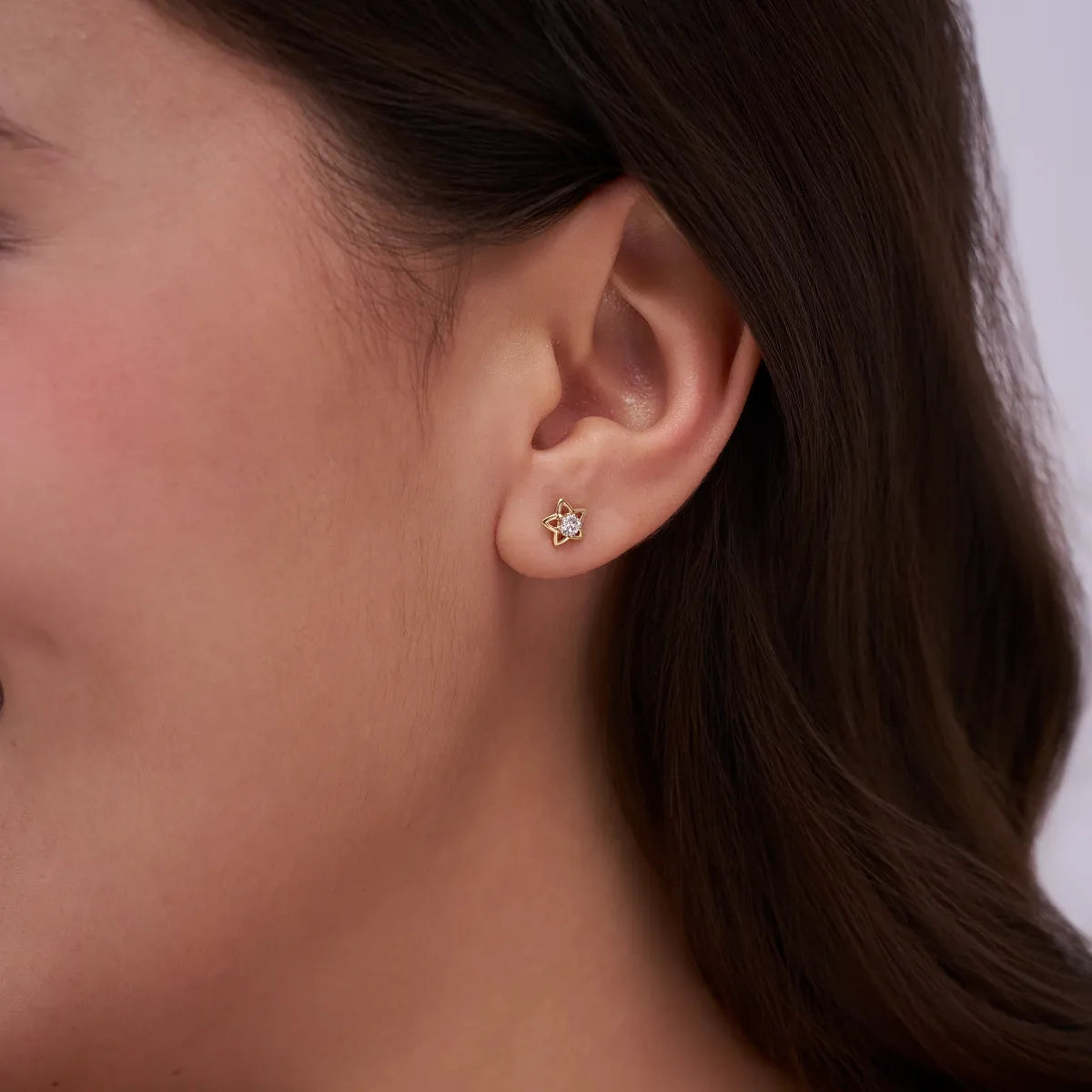 Star Motif Diamond Studs