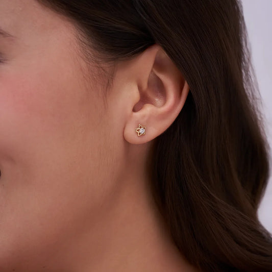 Star Motif Diamond Studs