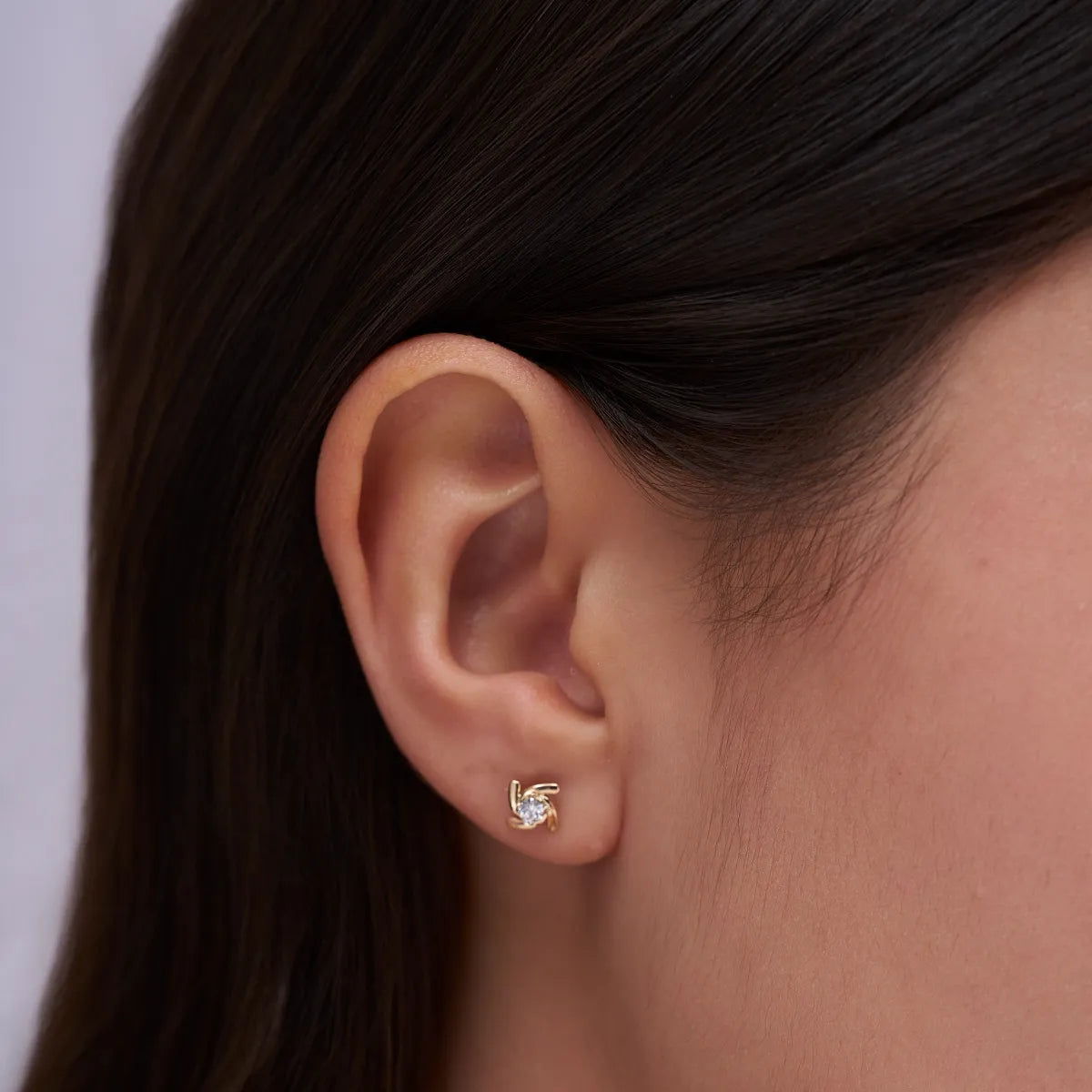 Round Rose Swirl Studs