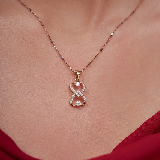 Infinity Heart Diamond Pendant