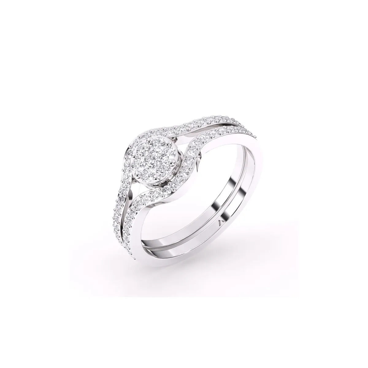 Vintage Double Raw Lab Grown Diamond Ring