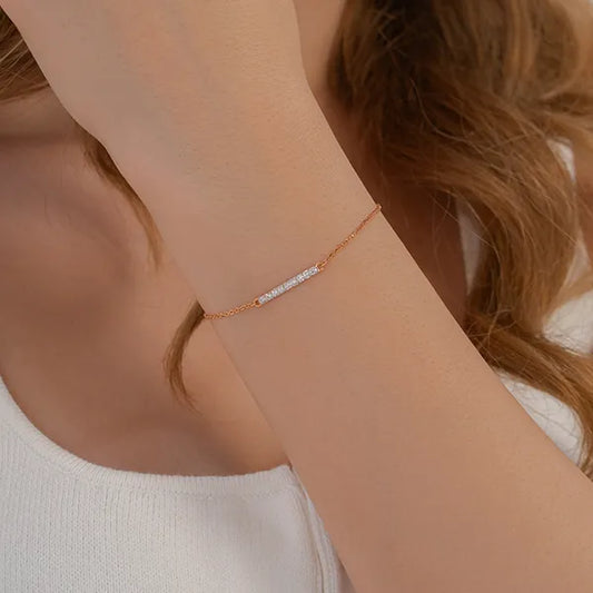 Delicate Bar Lab Grown Diamond Bracelet