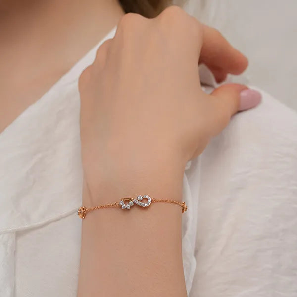 Modern Infinity Style Lab Grown Diamond Bracelet