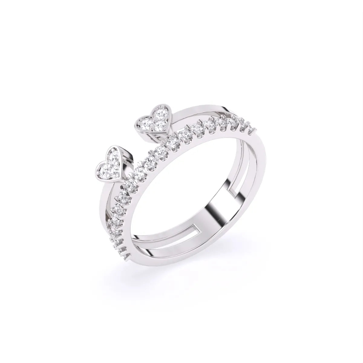 Round Heart Lab Grown Diamond Engagement Ring