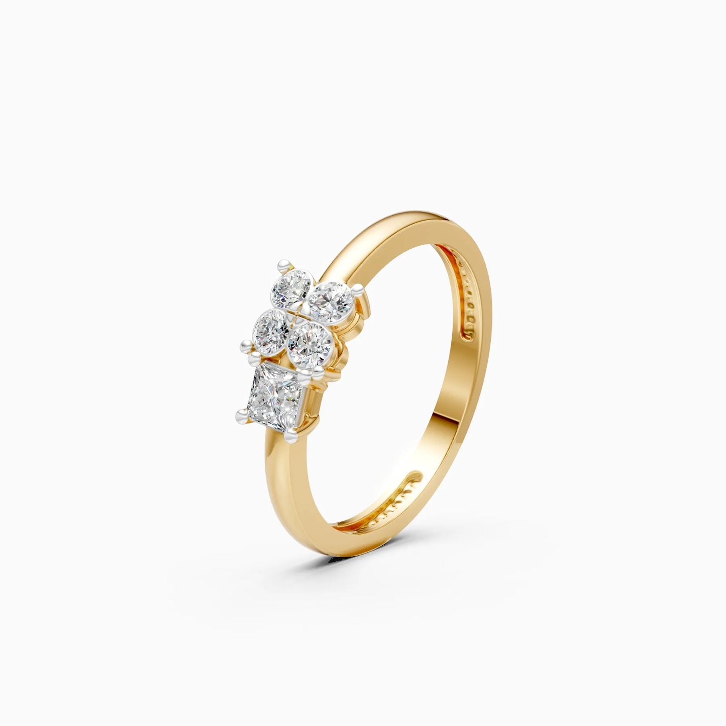 Floral Charm Lab Grown Diamond Ring
