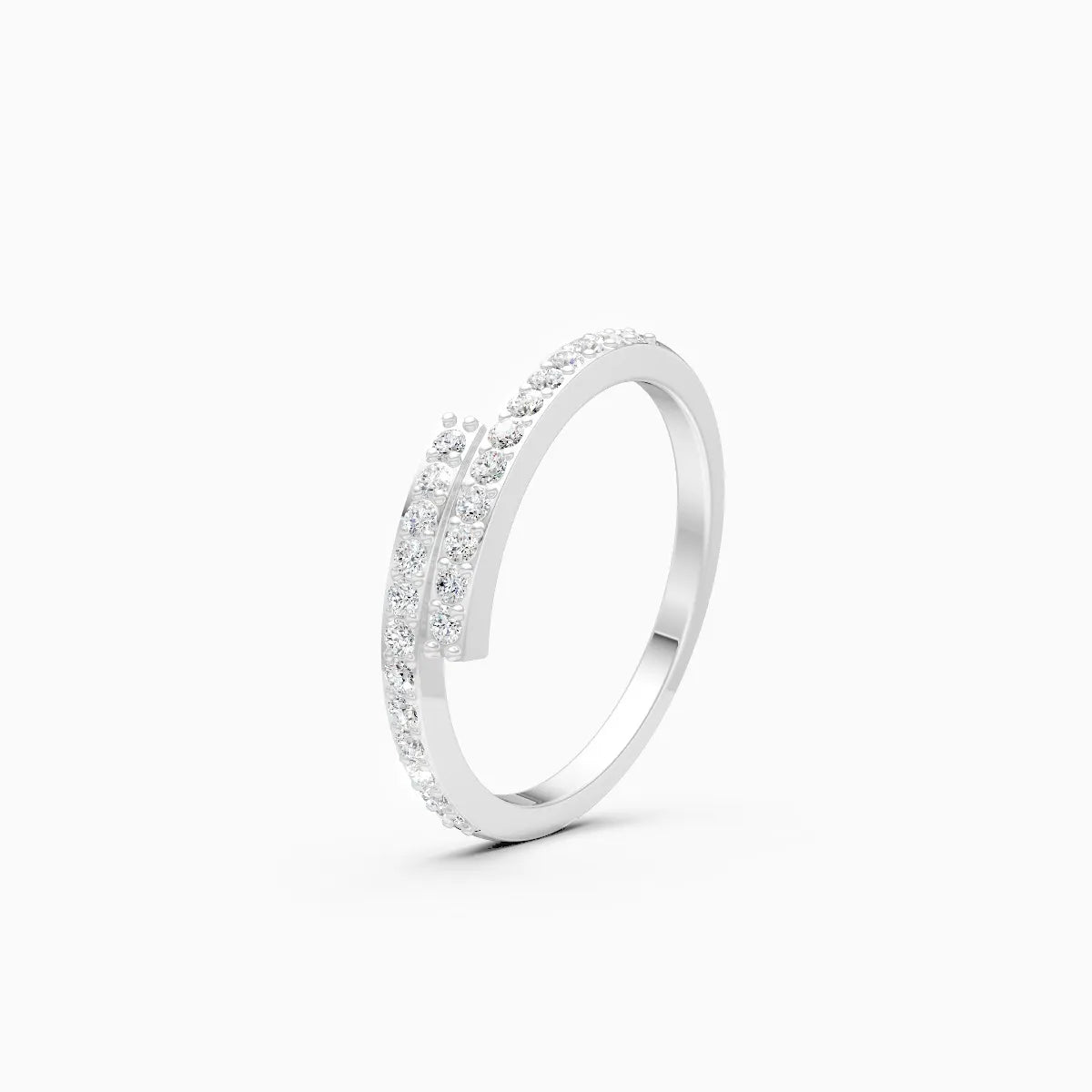 Split Bar Shine Diamond Ring