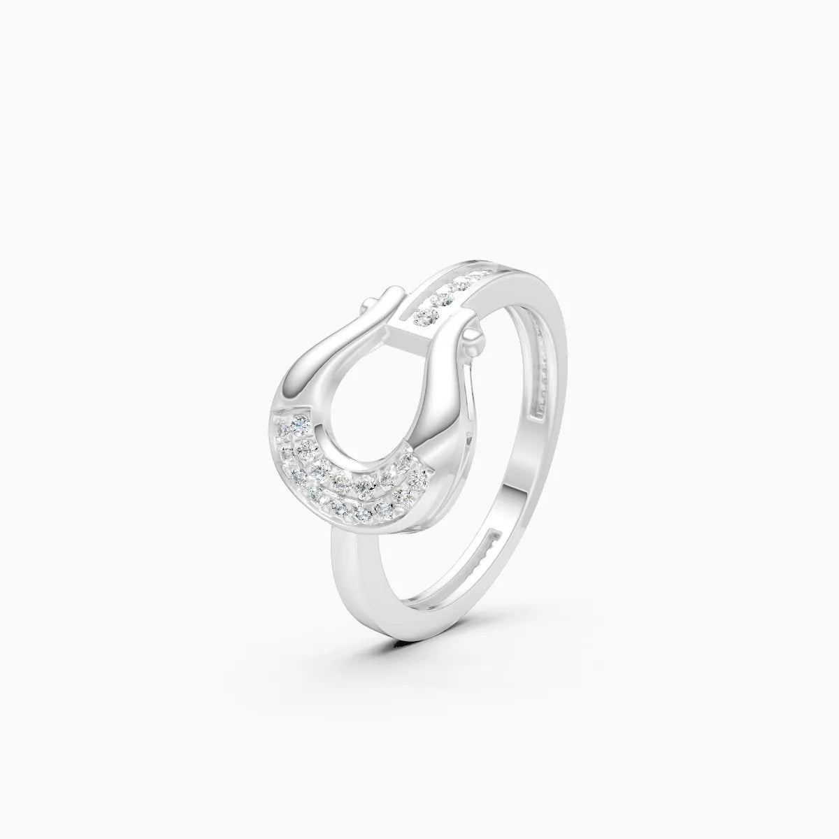 Split Shank Round Diamond Ladies Ring