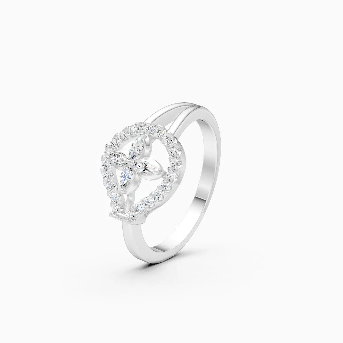 Marquise Bloom Teardrop Diamond Ring