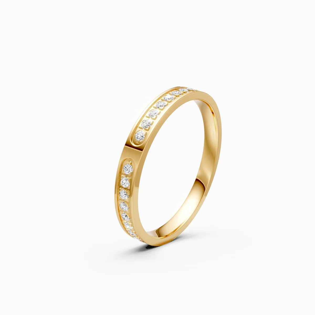 Channel-Set Diamond Band Ring
