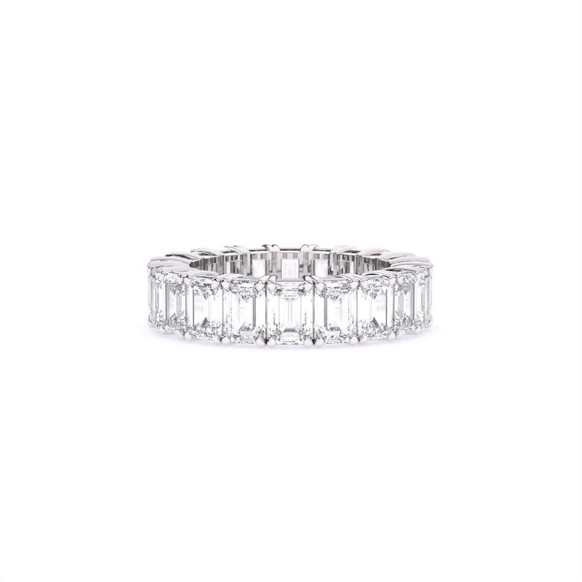 Emerald Full Eternity Lab Diamond Wedding Band