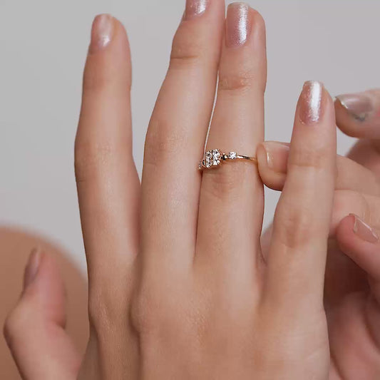 Cluster Diamond Accent Ring